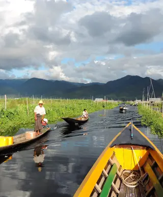 Bootsfahrt auf dem Inle See